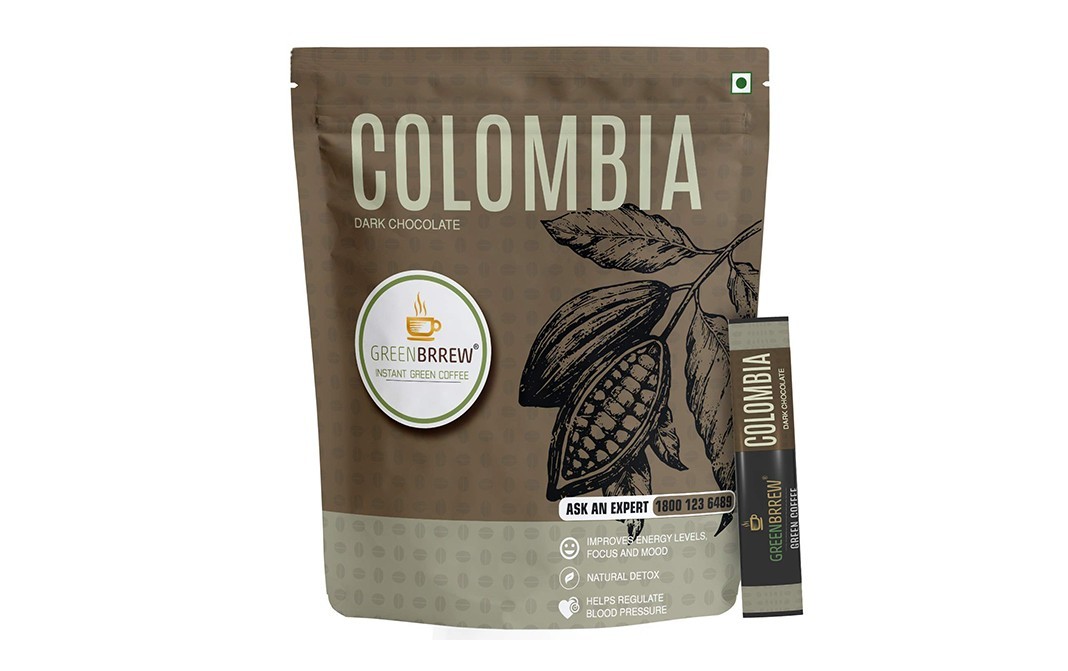 GreenBrrew Colombia Dark Chocolate    Pack  30 grams